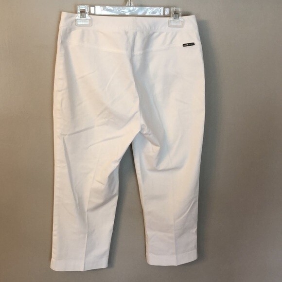 ST JOHN SIZE 6 WHITE STRAIGHT LEG CROPPED CAPRI PANTS - Picture 5 of 10